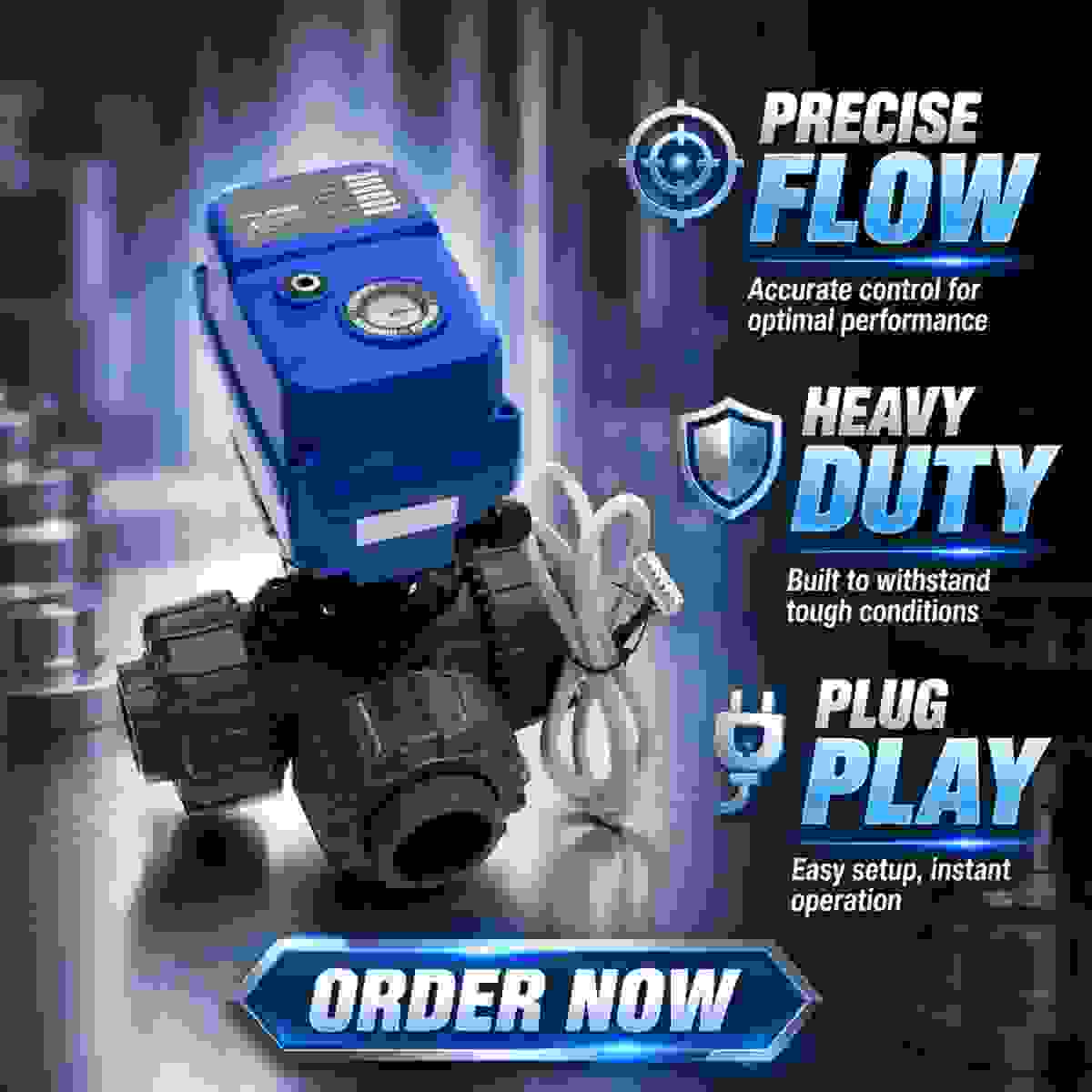 CPVC Electric Ball Valve view 2